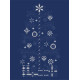Christmas Tree Sashiko Panel - Blue/Silver